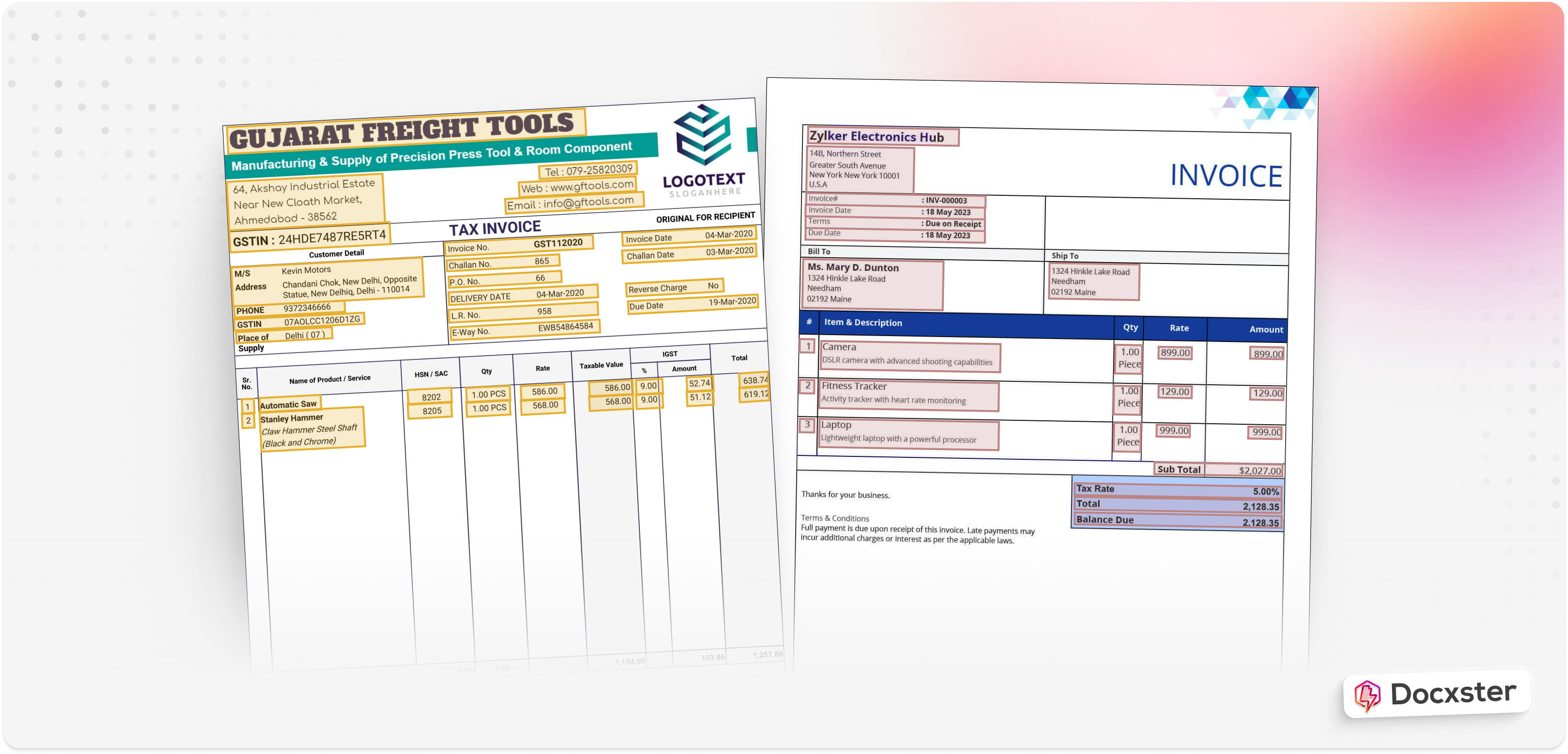 OCR on two different Invoices.png