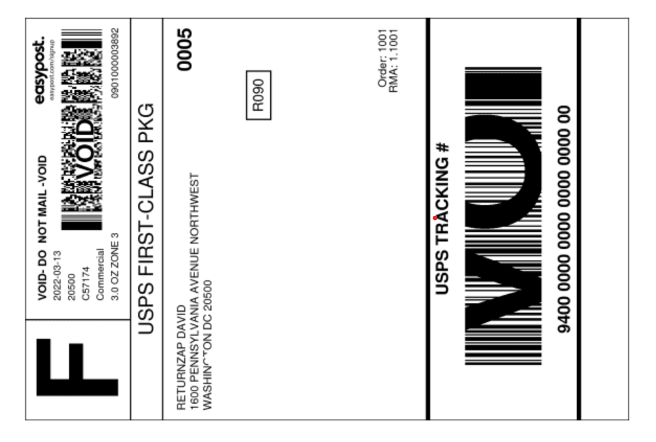 Sample Return Label