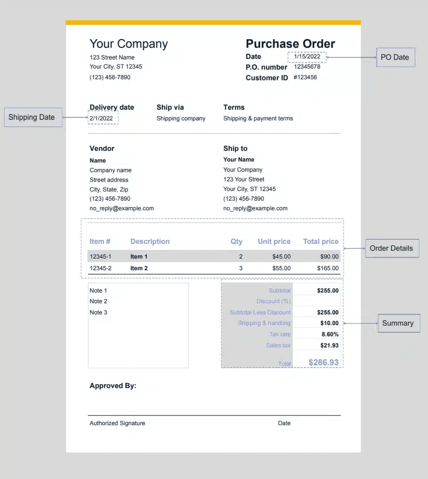 Purchase order format 1 